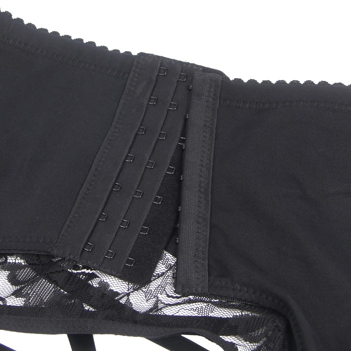 Мужской пояс кружевной с подвязками Star Night черный, L