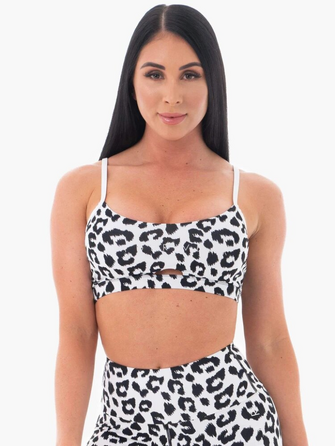 Топ Ryderwear Animal Sports Bra Leopard White
