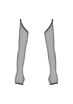 Рукавички у дрібну сіточку Nesari Obsessive, чорні, XS/S