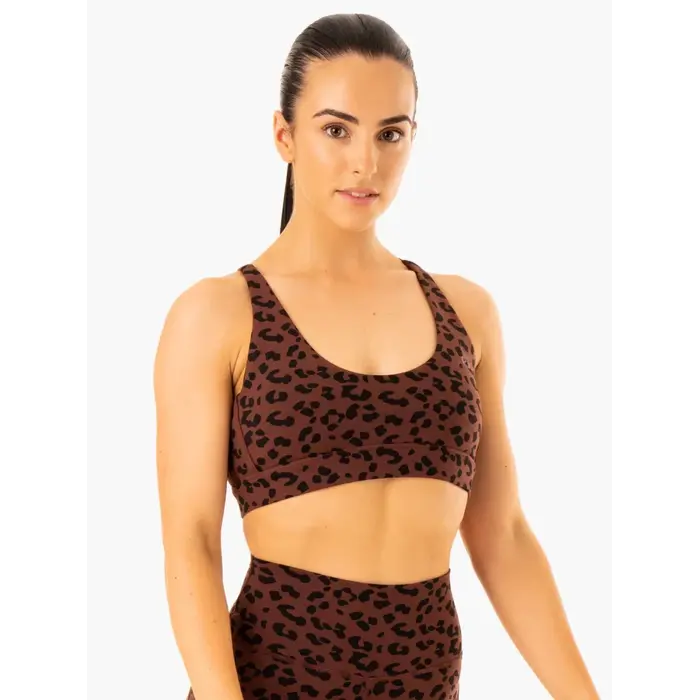 Топ Ryderwear Evolution Sports Bra - Chocolate Leopard