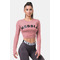 Топ Nebbia Long Sleeve Thumbhole Sporty Crop Top Old Rose 585 Roze