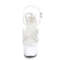 Босоніжки Pleaser Discolite-708 на підборах 7 дюймів, ремінець на щиколотці 2 3/4 дюйма з підсвічуванням LED, прозорі/білі