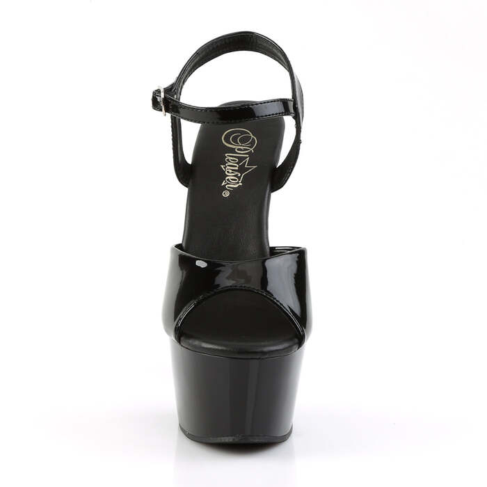 Босоножки Aspire-609, каблук 6 дюймов, 2 1/4 дюйма, PF, веганские, с ремешком на щиколотке, черные