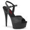 Босоніжки Pleaser Excite-609 на підборах *6 дюймів, комфортна ширина 1 3/4 дюйма з ремінцем на щиколотці, чорні, веганська шкіра/чорний колір