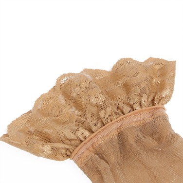 Панчохи з люрексом Star Night Lase Pearlescent на силіконовій стрічці, бежеві, XS-M