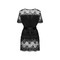 Чорний халат Obssesive Maderris peignoir M/L