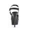 Босоніжки Pleaser Delight-608N на підборах 6 дюймів, босоніжки з ремінцем на щиколотці 1 3/4 дюйма, чорні